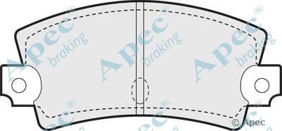 APEC BRAKING pad286 -  Комплект тормозных колодок, дисковый тормоз